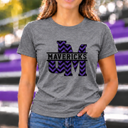 James Monroe JM Mavericks Chevron T-shirt in Graphite Heather - JM0034