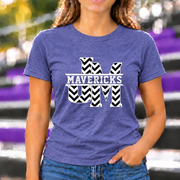 James Monroe JM Mavericks Chevron T-shirt in Heather Purple - JM0034
