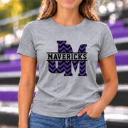 James Monroe JM Mavericks Chevron T-shirt in Sport Grey - JM0034