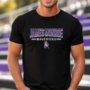 James Monroe Mavericks Outline T-shirt in Black - JM0036