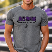 James Monroe Mavericks Outline T-shirt in Graphite Heather - JM0036