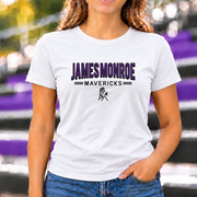 James Monroe Mavericks Outline T-shirt in White - JM0036