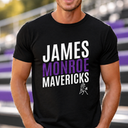 James Monroe Mavericks Stacked T-shirt in Black - JM0038