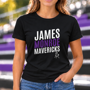 James Monroe Mavericks Stacked T-shirt in Black - JM0038