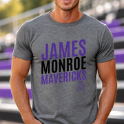 James Monroe Mavericks Stacked T-shirt in Graphite Heather - JM0038