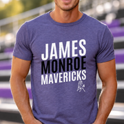 James Monroe Mavericks Stacked T-shirt in Heather Purple - JM0038
