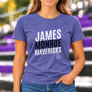 James Monroe Mavericks Stacked T-shirt in Heather Purple - JM0038