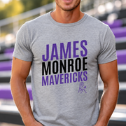 James Monroe Mavericks Stacked T-shirt in Sport Grey - JM0038