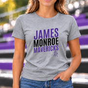 James Monroe Mavericks Stacked T-shirt in Sport Grey - JM0038