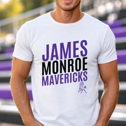 James Monroe Mavericks Stacked T-shirt in White - JM0038