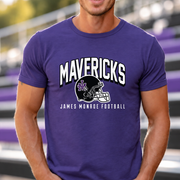 James Monroe Mavericks Football Helmet T-shirt in Purple - JM0041