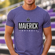 James Monroe Maverick Football Box T-shirt in Heather Purple - JM0042