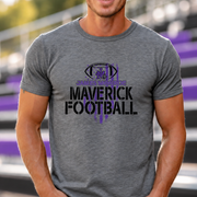 James Monroe Maverick Football Distressed T-shirt in Graphite Heather - JM0043