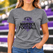 James Monroe Maverick Football Distressed T-shirt in Graphite Heather - JM0043