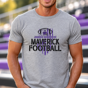 James Monroe Maverick Football Distressed T-shirt in Sport Grey - JM0043