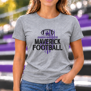 James Monroe Maverick Football Distressed T-shirt in Sport Grey - JM0043