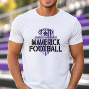 James Monroe Maverick Football Distressed T-shirt in White - JM0043