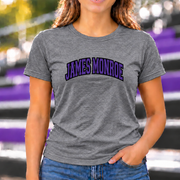 James Monroe Collegiate Arch T-shirt in Graphite Heather - JM0044