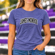 James Monroe Collegiate Arch T-shirt in Heather Purple - JM0044