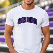 James Monroe Collegiate Arch T-shirt in White - JM0044