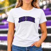 James Monroe Collegiate Arch T-shirt in White - JM0044