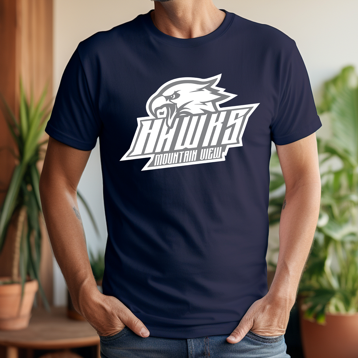 Mountain View Hawks Edgy T-Shirt/Crewneck/Hoodie - MV0018