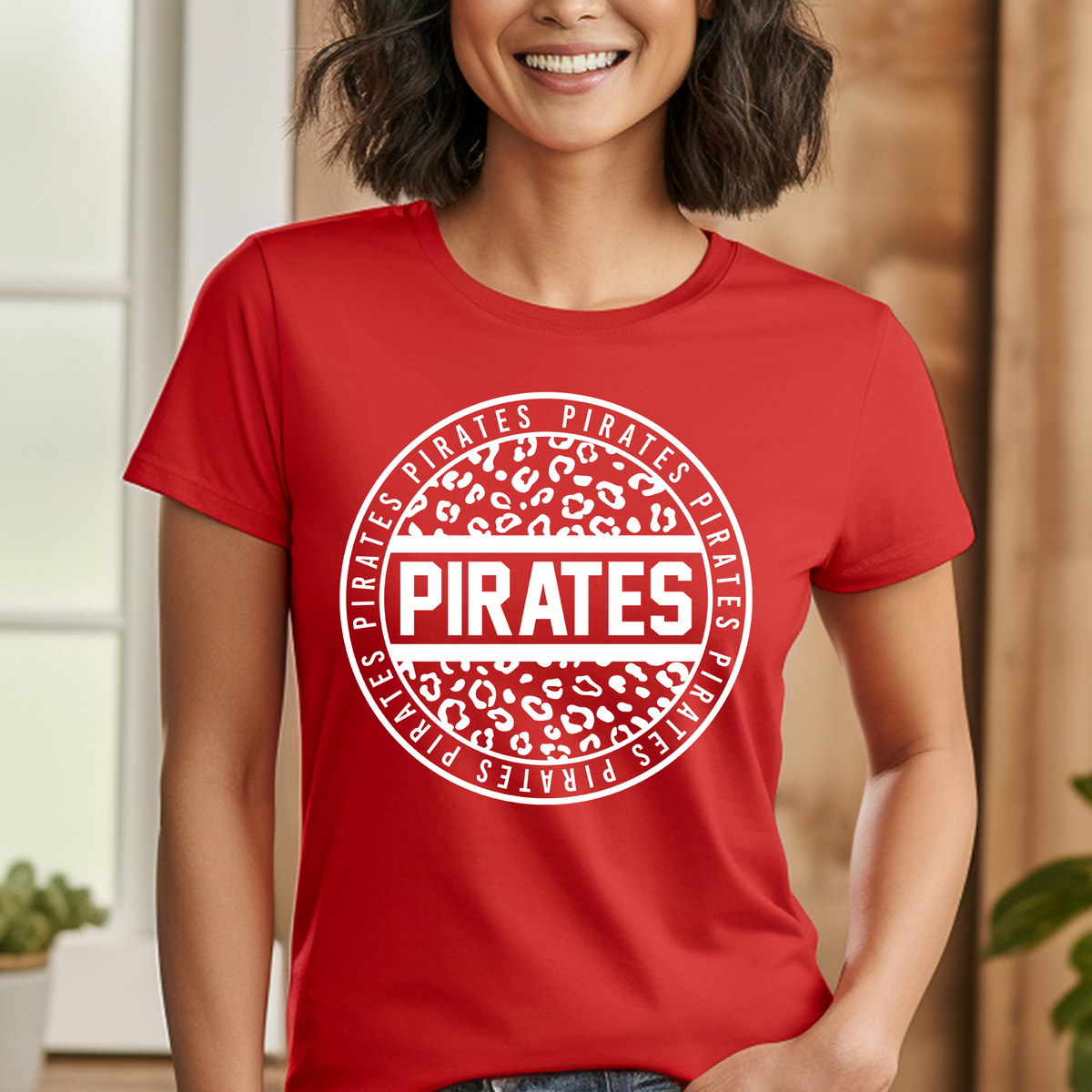 Pirates Circle Leopard Print T-Shirt/Crewneck/Hoodie - PTOWN0022